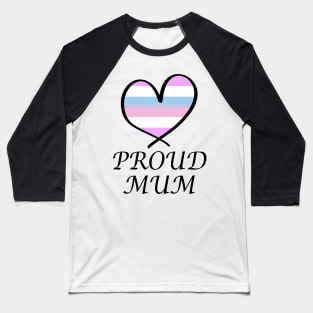 Proud Mum LGBT Gay Pride Month Intersex Flag Baseball T-Shirt